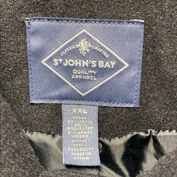 St John’s Bay Black Wool Coat Size XXL - Picture 4 of 10